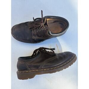 Vintage 90s Dr Doc Martens 4 eye Oxford Brown Shoes Men’s Size 7 Made In England